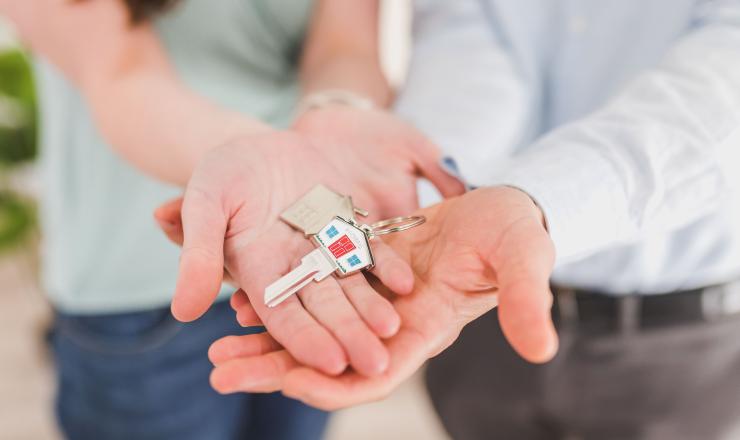 a person holding a calulator